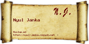 Nyul Janka névjegykártya